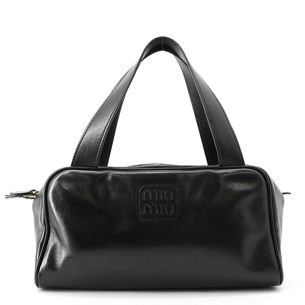Miu Miu Handbag Bowling Leather Bag Black